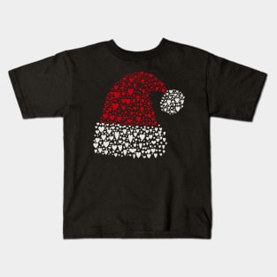 Santa hat of hearts Kids T-Shirt